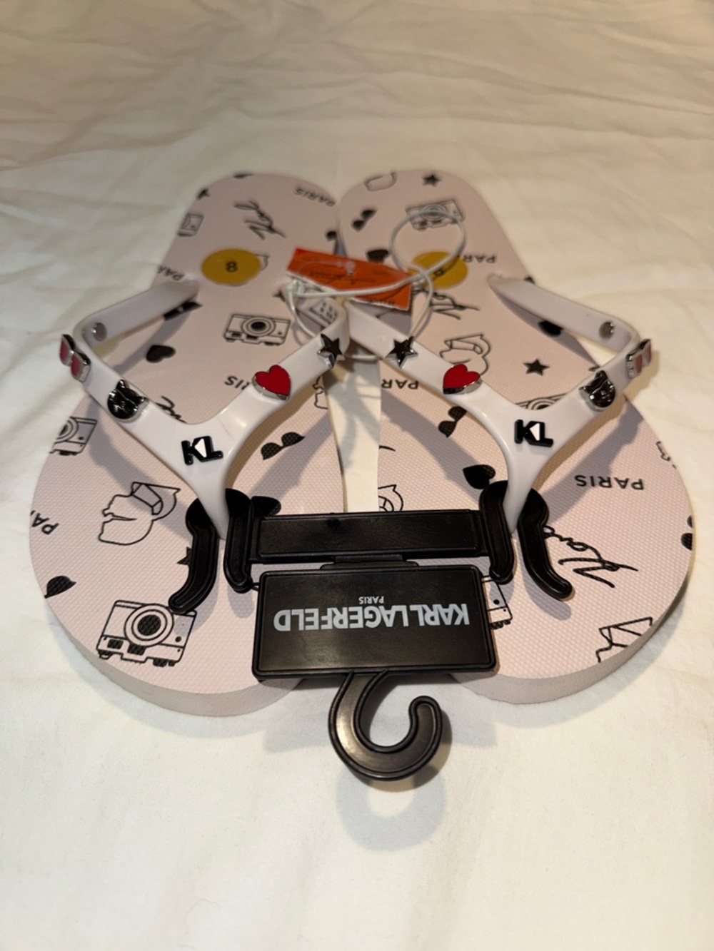 Karl Lagerfeld Zorica Ladies Light Nude Flip Flood 8 BNWT